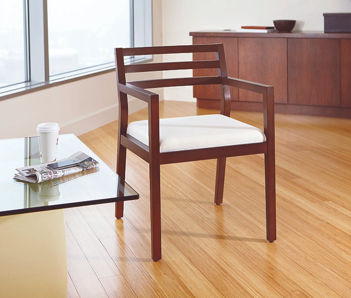 Visitor Chair Wooden 2 - Image 3